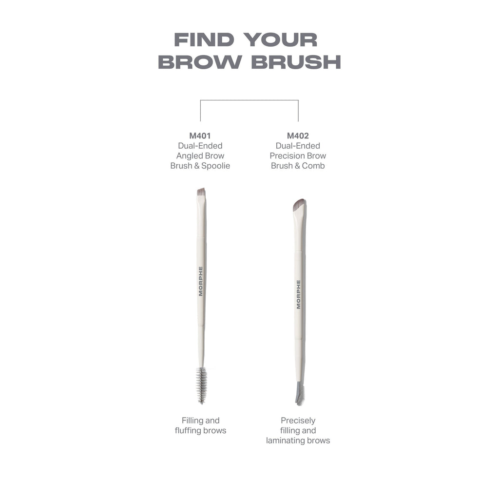 M401 Dual-Ended Angled Brow Brush & Spoolie