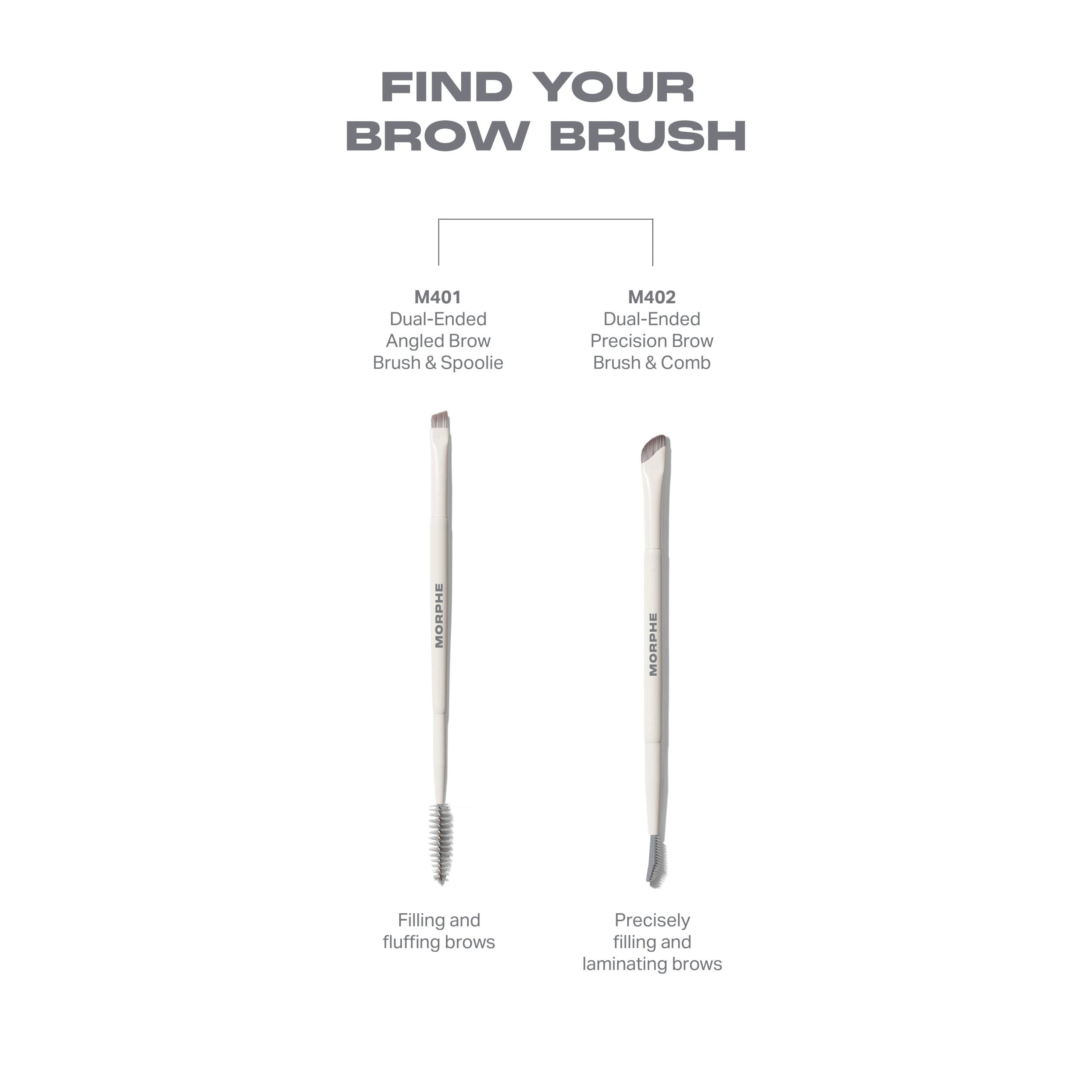 M401 Dual-Ended Angled Brow Brush & Spoolie